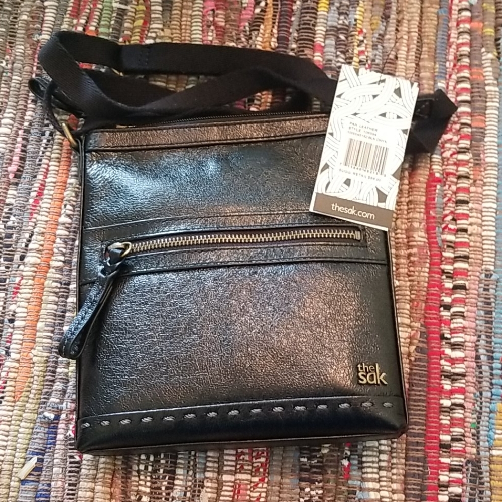 The Sak Black Onyx Pax Leather Crossbody